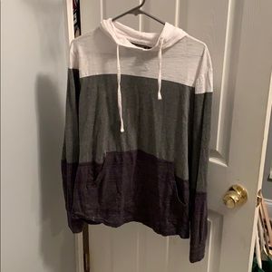 Tri colored hoodie shirt